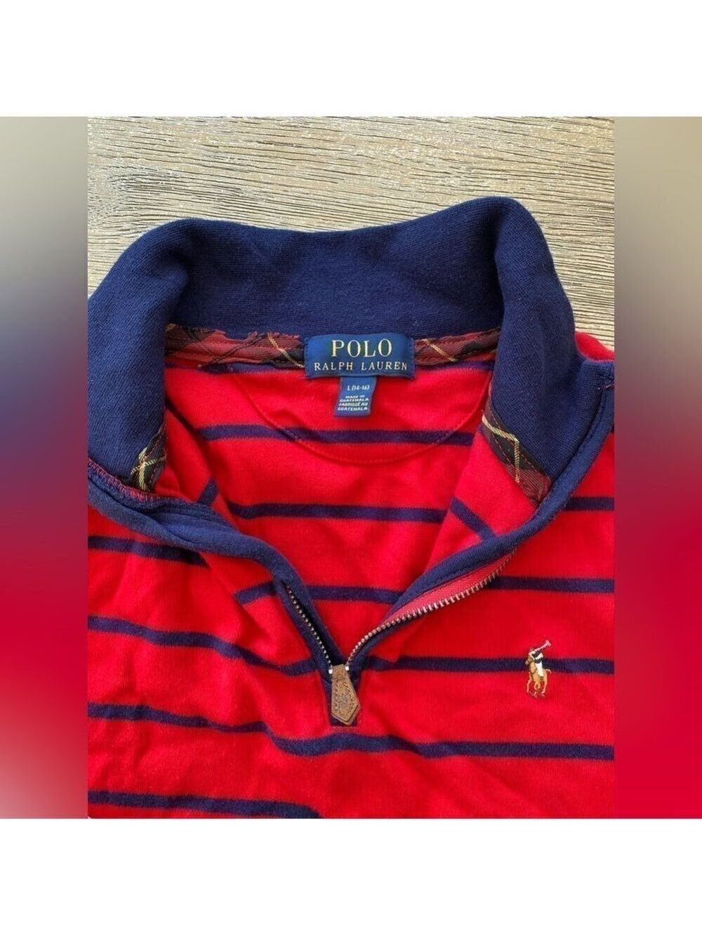 Polo by Ralph Lauren. Quarter zip. Size large. Boys. Excellent condition - Picture 6 of 7